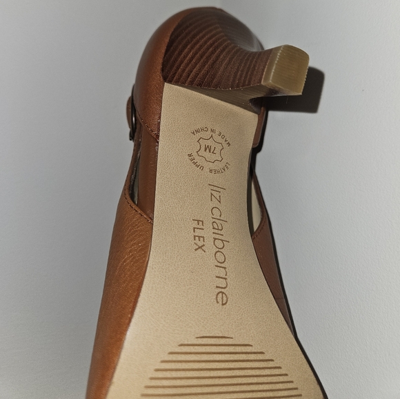 Vinatge Liz Claiborne Flex Short Heels Brown - Picture 7 of 10